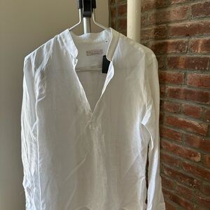 Luca Faloni Linen Shirt in White